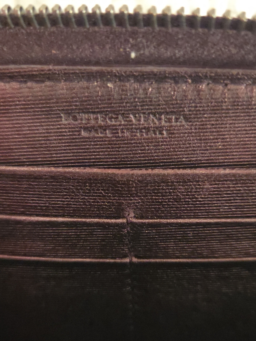 Bottega Veneta Textured Zippered Long Wallet in Shimmery Dark Bronze - Picture 15 of 15